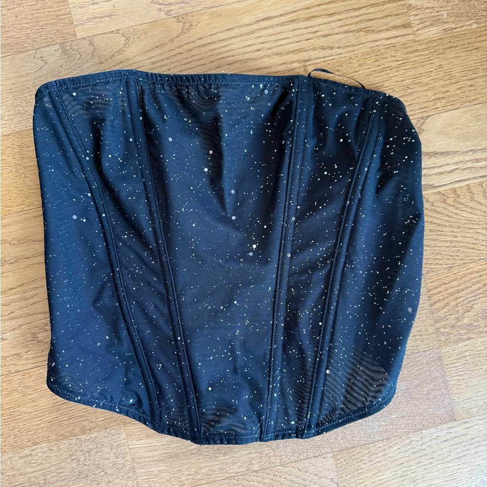 Black Corset with Silver Speckles